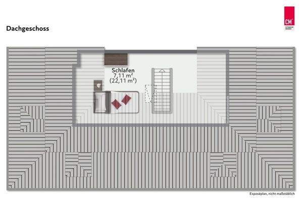 Grundriss obere Etage