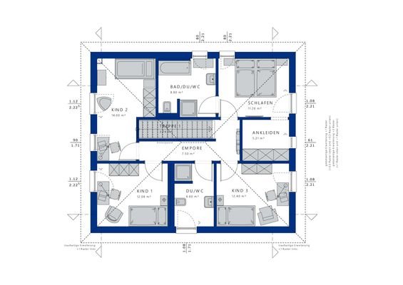 Mit Walmdach als Stadtvilla