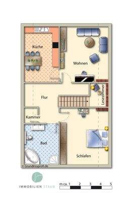 schematischer Grundriss im Dachgeschoss