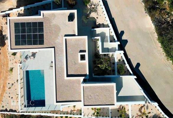 Vogelperspektive der Villa