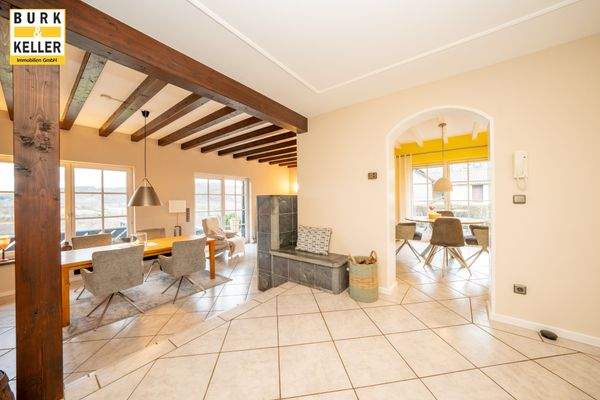 Ansicht-Esszimmer-Frühstückstisch