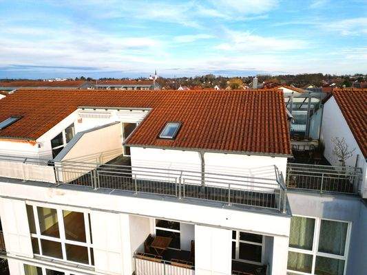 Luftansicht Dachterrasse