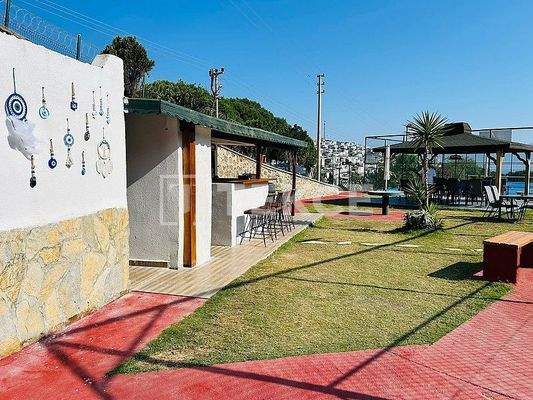 Sea View Villa in a Complex with Private Beach in Bodrum