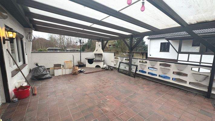 35m² überdachte Dachterrasse