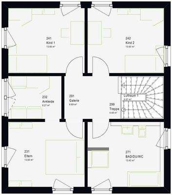 Grundriss Dachgeschoss