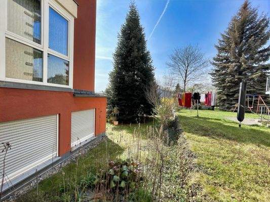 Gartenanteil um die Ecke