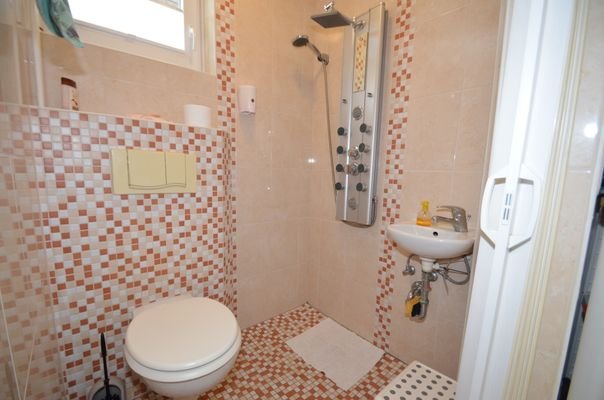 ...mit Dusche, WC und Waschtisch