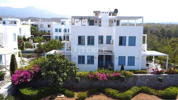 Twin Villa with Sea View Near Golf Courses in Girne Karaagaç