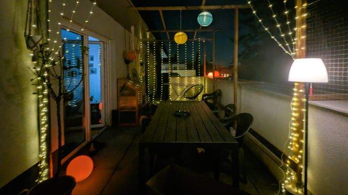 Genießen Sie die Abende auf dem Balkon