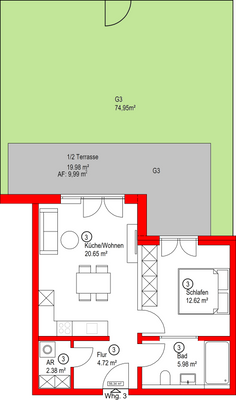 Grundriss - Wohnung Nr. 3