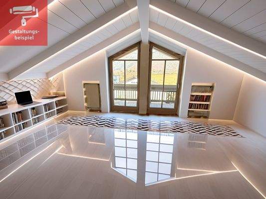 Großes Zimmer im DG mit Balkon