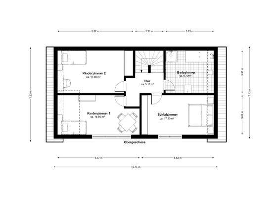 Grundriss Obergeschoss