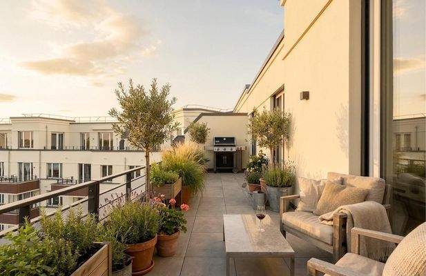 Grosszuegige Dachterrasse