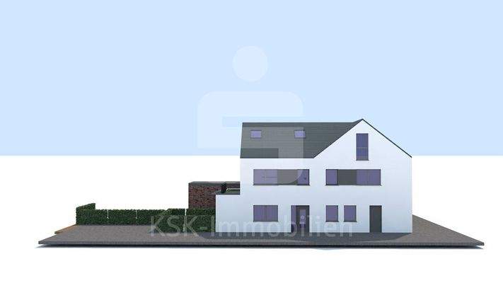 Beispielbebaung mit zwei Doppelhaushälften 1