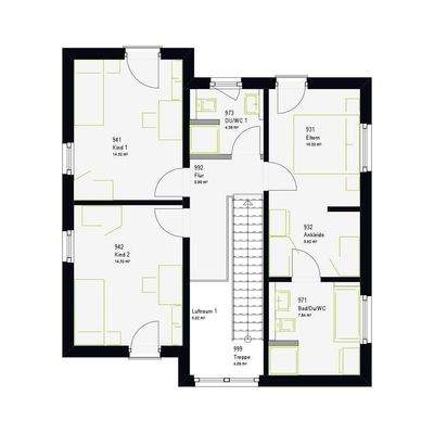 Grundriss Obergeschoss