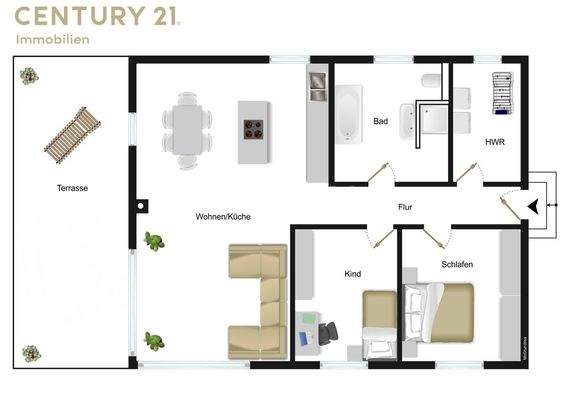 Grundriss Vorder- / Hinterhaus