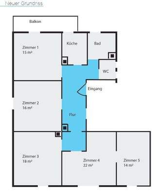neuer Grundriss - Wohnung