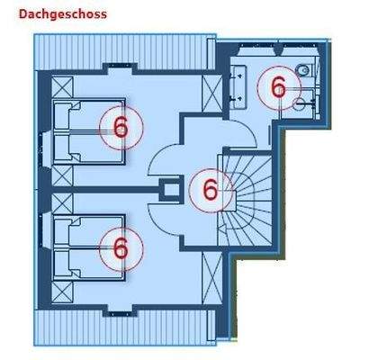 DHH Dauerwohnung 6 Dachgeschoss