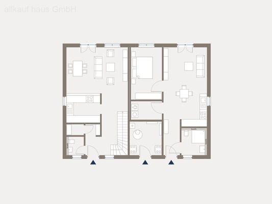 Generation 5 V2-BF  möglicher Mustergrundriss Obergeschoss