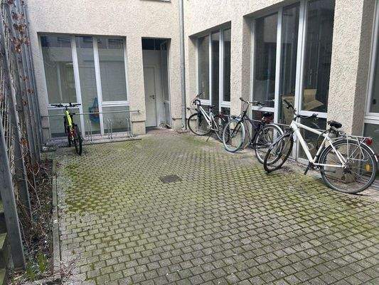 Hof für Fahrräder
