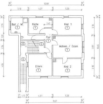 Grundriss Obergeschoss