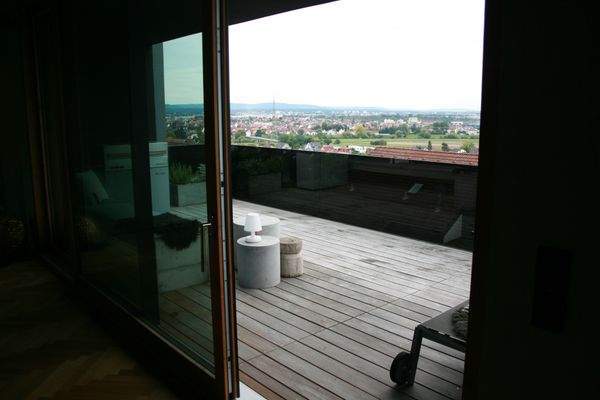 Blick auf die Dachterrasse