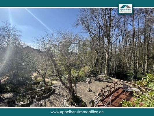 Gartenansicht Balkon