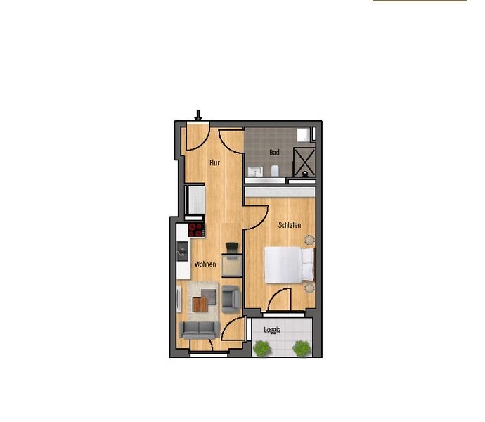 2 Zimmer Wohnung in Pforzheim (Südweststadt)
