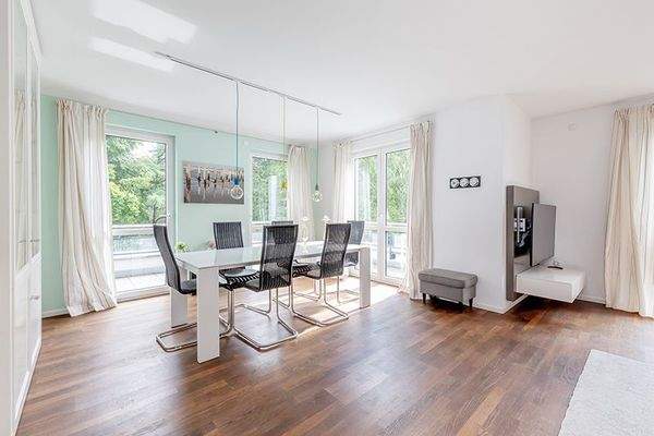 Essbereich im Wohnzimmer