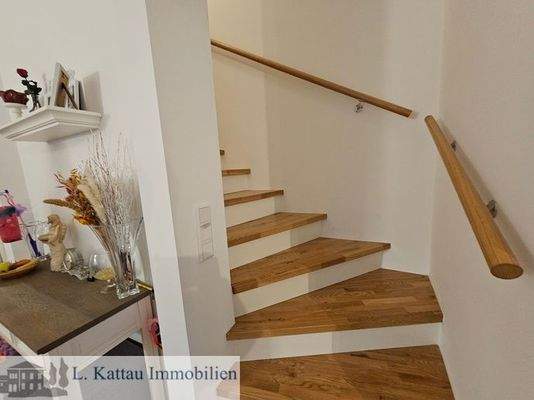 Treppenaufgang ins Obergeschoss