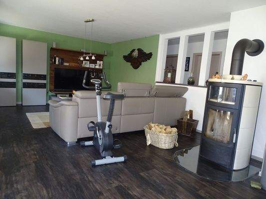 Wohnzimmer mit Kaminofen