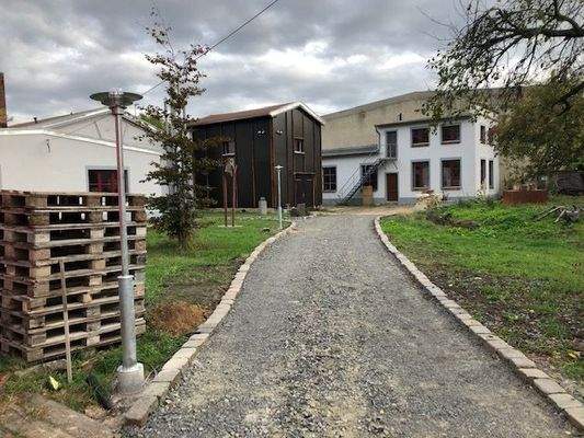 Blick auf das Grundstück