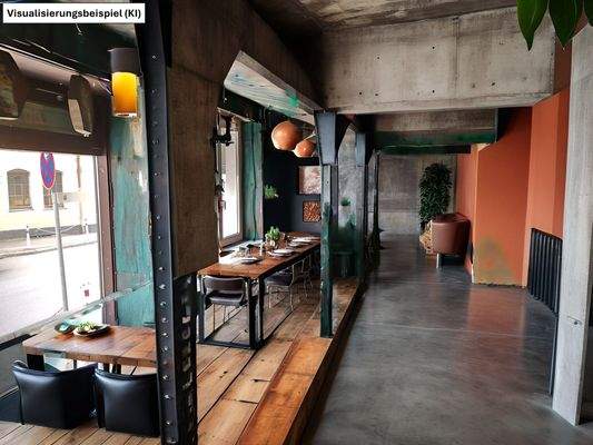 Gastraum als Einrichtungsbeispiel (von KI erstellt)