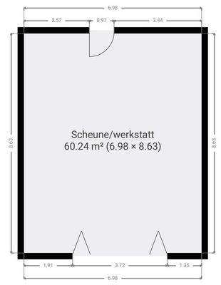 anliegende Scheune (Nutzfläche)