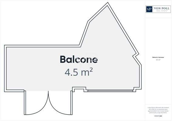 Planimetria balcone del soggiorno