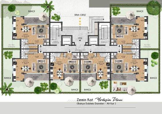 Flats in Complex with Ideal Location Antalya Altintas