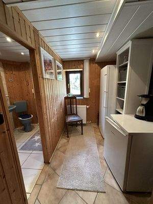 Platz für eine mögliche Küche im Souterrain