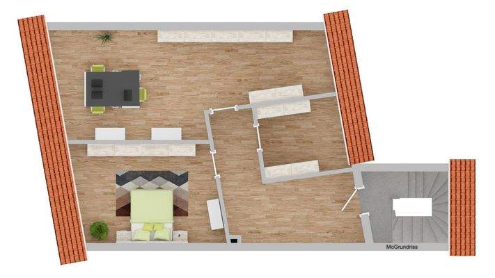 2. Obergeschoss, Haus 1