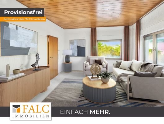 Wohnzimmer virtuell möbliert