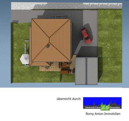 Blick auf Grundstück und haus (Beispielhaft)