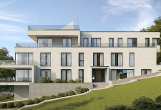 Perspektive von der Seite auf Hauseing