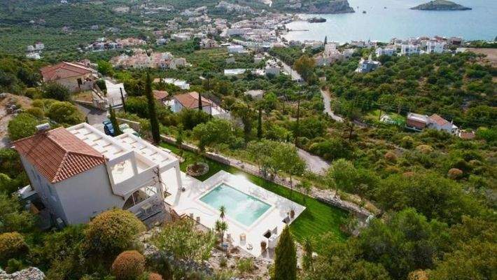 Kreta, Almyrida: Villa mit Meerblick und Swimmingpool zu verkaufen