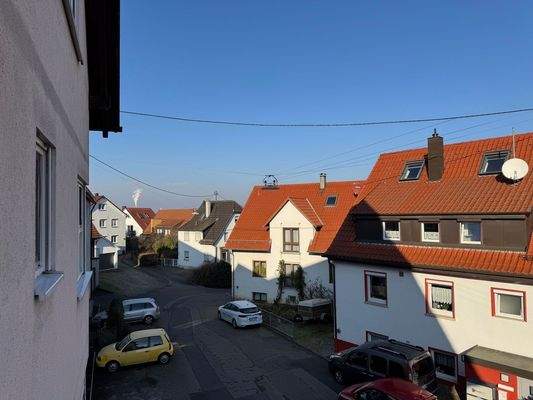 Ausblick Balkon Wohnzimmer
