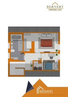 Grundriss visualisiert OG