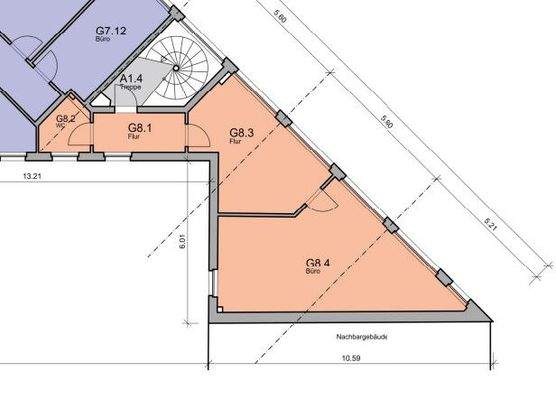 Ausschnitt Grundriss 1. OG GE 8