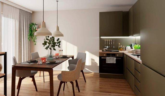 In der offenen Wohnküche bereiten Sie köstliche Ma