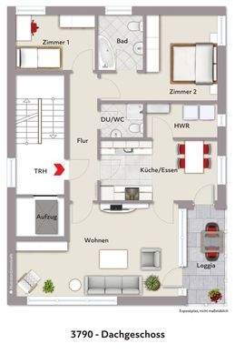 Grundriss visualisiert 3790