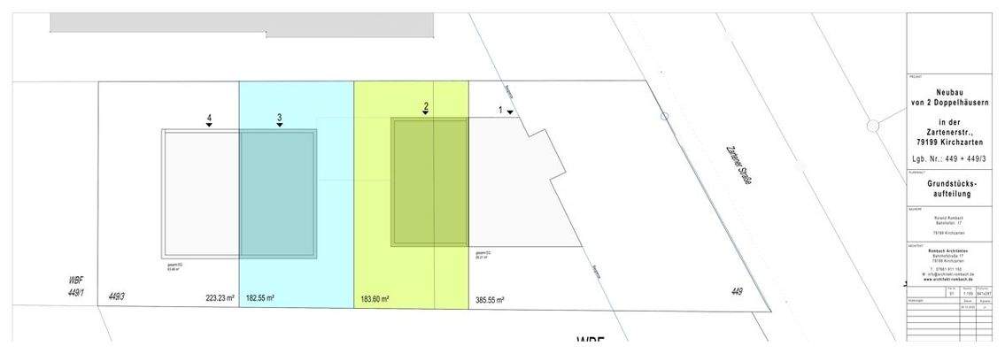 Grundstücksaufteilung 
