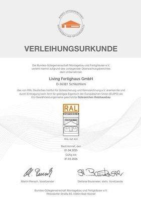 Gütezeichen Holzhausbau