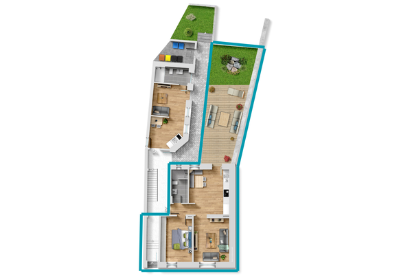 Wohnung im Erdgeschoss rechts